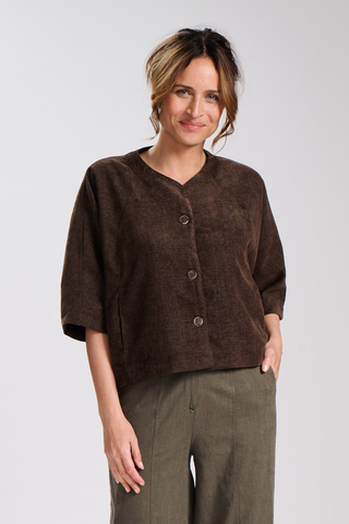 Margot Valentina Jacket Chocolate in Tencel