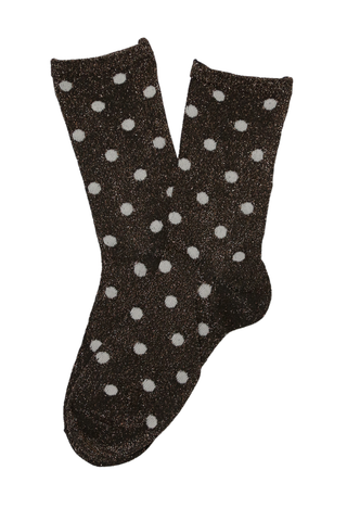 Vegas Glitter Spot Socks Black