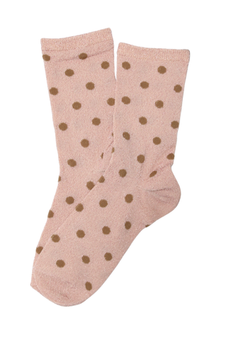 Vegas Glitter Spot Socks Dusty Pink