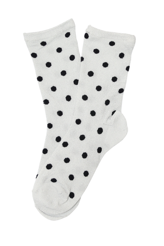 Vegas Glitter Spot Socks White