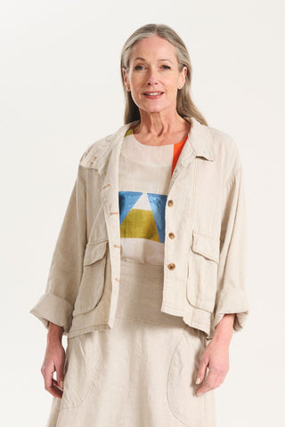 Billie Jacket Venice Beach Oat in Linen