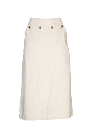 Hepburn Venice Beach Skirt Oat in Linen