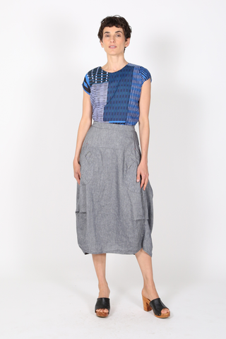Milwaukee Venice Beach Skirt Black in Linen