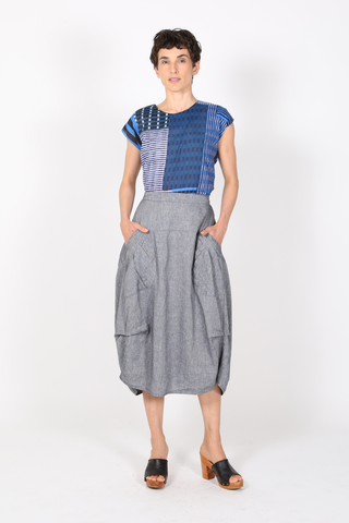 Milwaukee Venice Beach Skirt Black in Linen