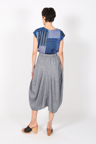Milwaukee Venice Beach Skirt Black in Linen
