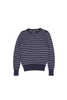 Como Light Stripe Sweater Navy & Gold in Tencel, Silk & Lurex