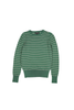 Como Light Stripe Sweater Green & Gold in Tencel, Silk & Lurex