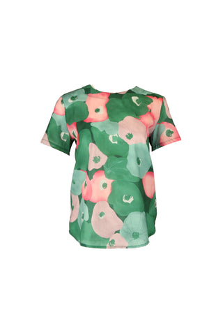 Zahara Top Green in Cotton Voile