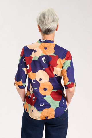 Zahara Lucie Shirt Peach in Cotton Voile