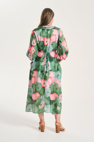 Zahara Robe Green in Tencel Voile