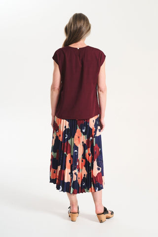 Zahara Pleated Skirt Peach