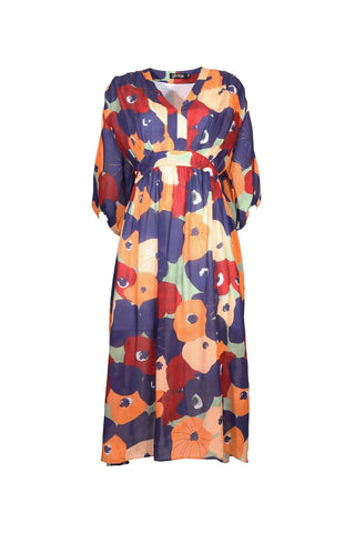 Zahara Robe Peach in Tencel Voile