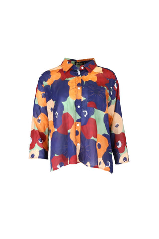 Zahara Shirt Peach in Cotton Voile