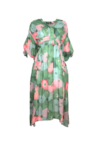 Zahara Robe Green in Tencel Voile