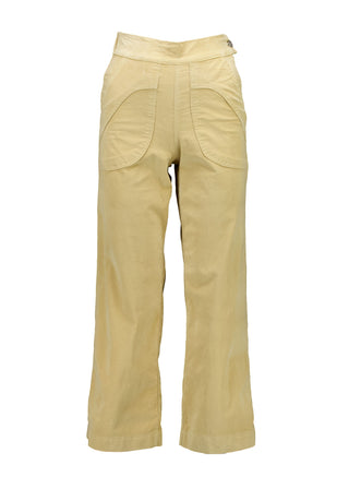 Olga de Polga Peggy Pants in beige fine cotton cord. Front view.