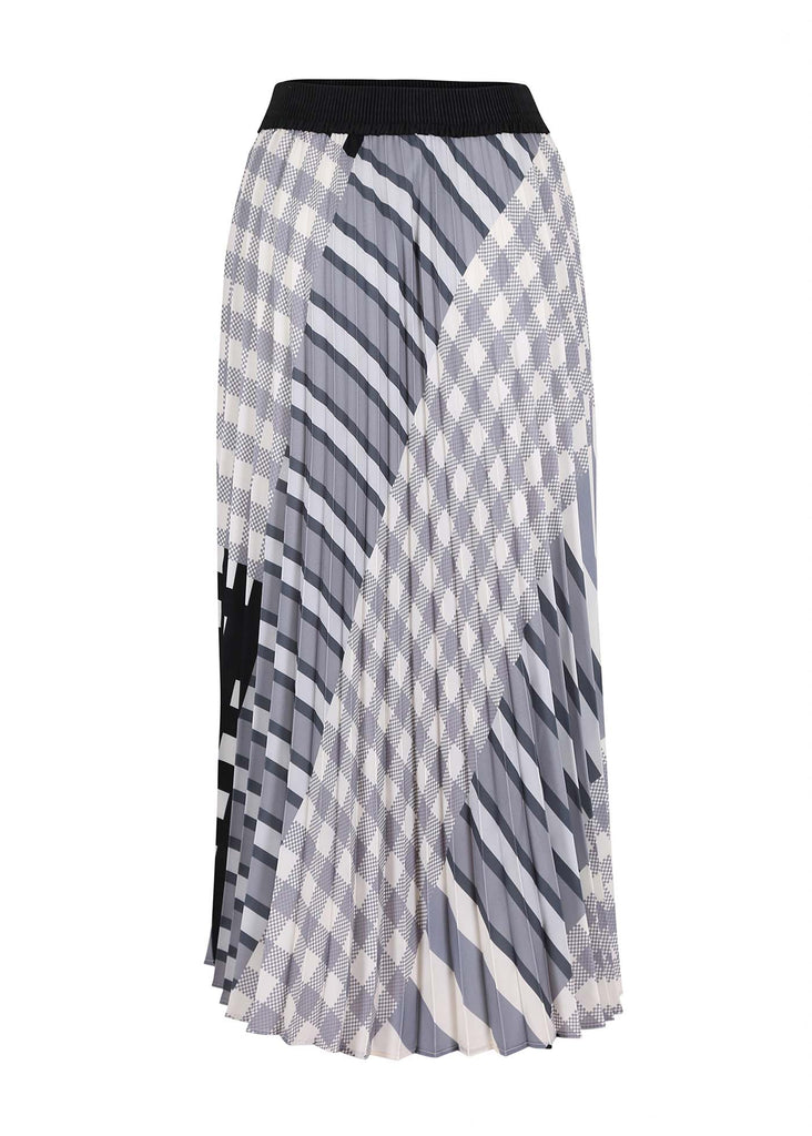 Olga de Polga pleated skirt in Black Central Park print.  Back view