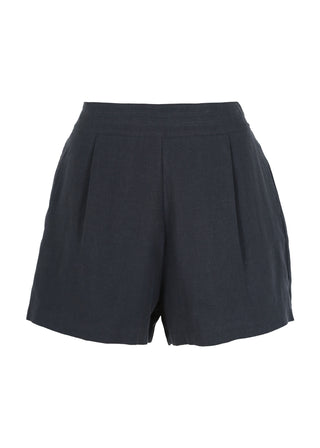 Le Bon Luminary Shorts Black Wash in Linen Blend
