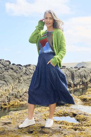 Milwaukee Classic Skirt Dark Wash in Denim