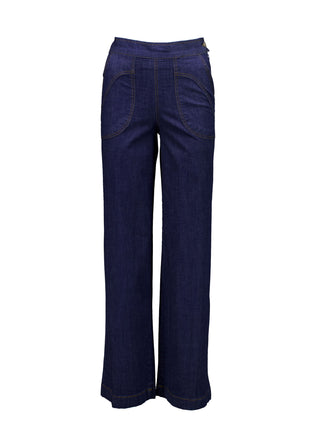 Peggy Ligera Pants Long Dark Wash in Summer Denim