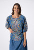 Kaleidoscope Blouse Blue in Seersucker