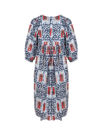 Felix Kristy Dress Navy in Cotton
