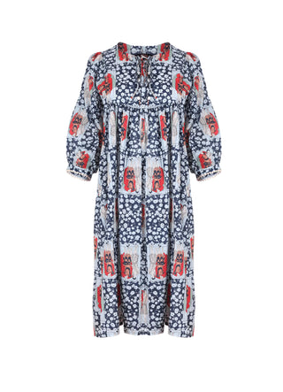 Felix Kristy Dress Navy in Cotton