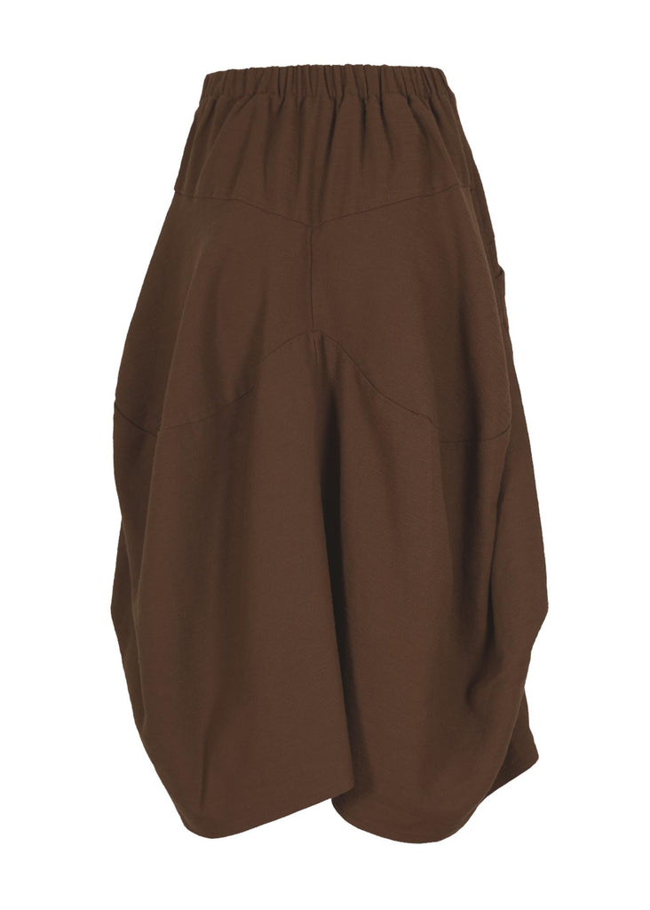 Milwaukee Mills skirt in Caramel brown. Back view