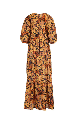 Dilon Olivia Dress Tangerine in Cotton