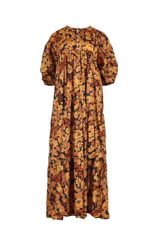 Dilon Olivia Dress Tangerine in Cotton