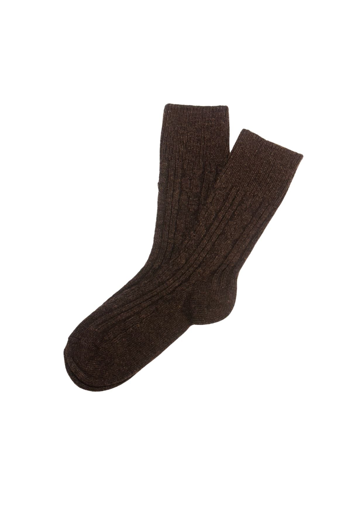 Olga de Polga Heritage wool socks in brown