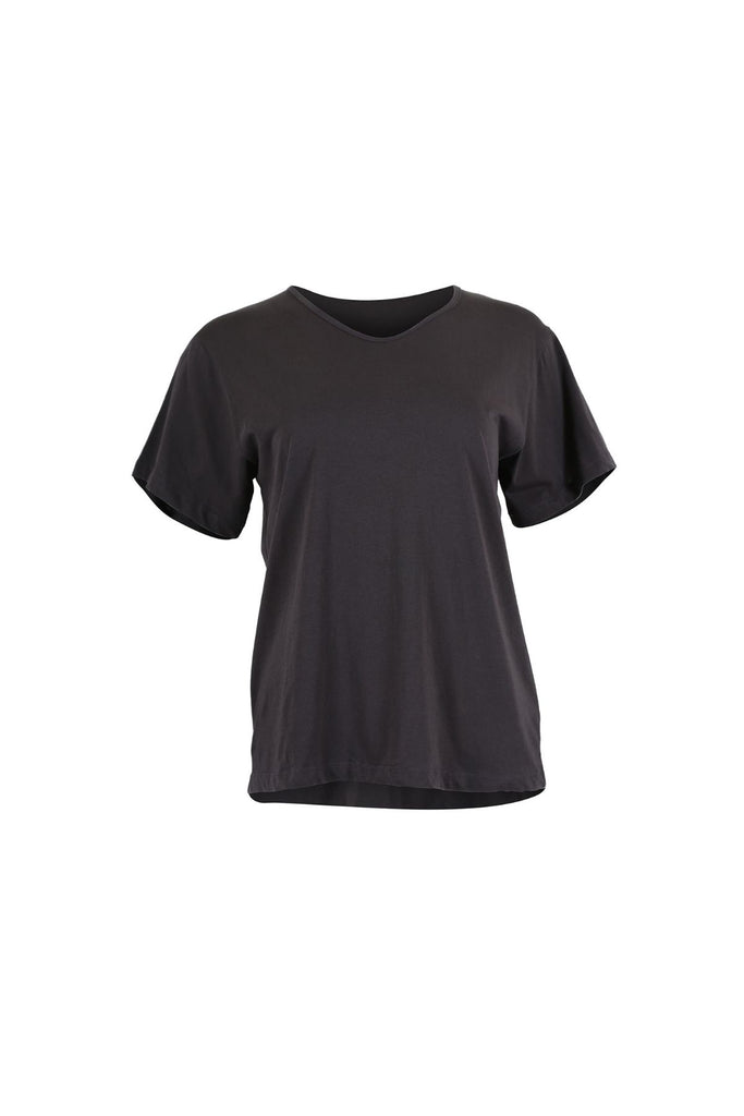 Olga de Polga Black charcoal Merci Beaucoup T-shirt front view