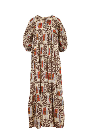 Felix Olivia Dress Chocolate in Cotton