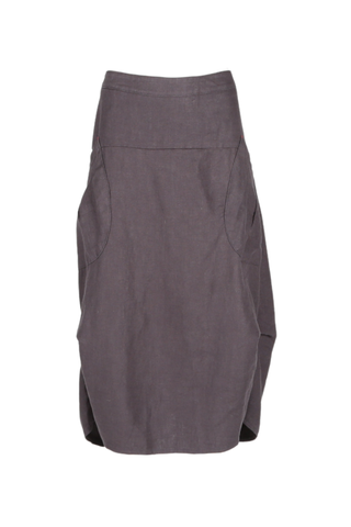 Milwaukee Fiesta Skirt Chocolate in Slub Linen