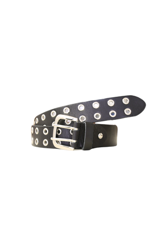 Double Eyelet Belt Black