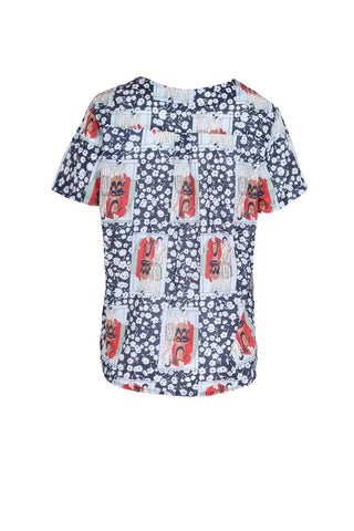 Felix Top Navy in Cotton