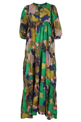 Fiorella Olivia Dress Jungle in Seersucker
