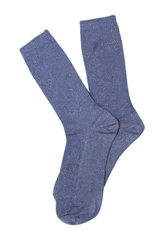 Flashdance Lurex Socks Blue