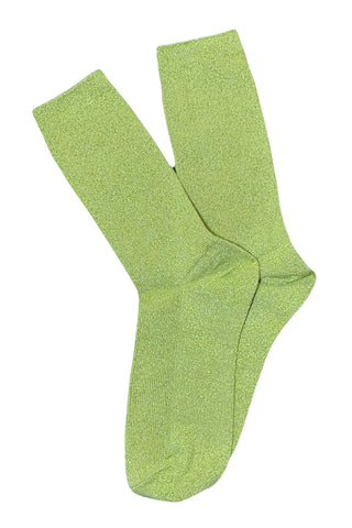 Flashdance Lurex Socks Lime