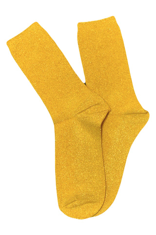 Flashdance Lurex Socks Mustard