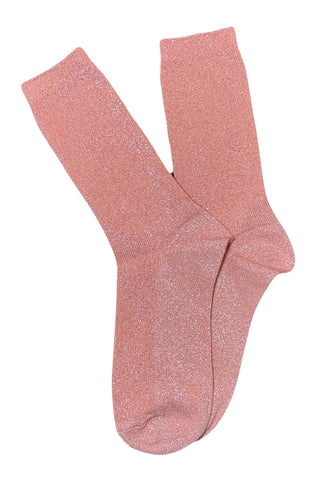 Flashdance Lurex Socks Pink