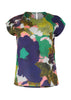 Olga de Polga classic tee in Forest Fiorella printed cotton seersucker. Front view