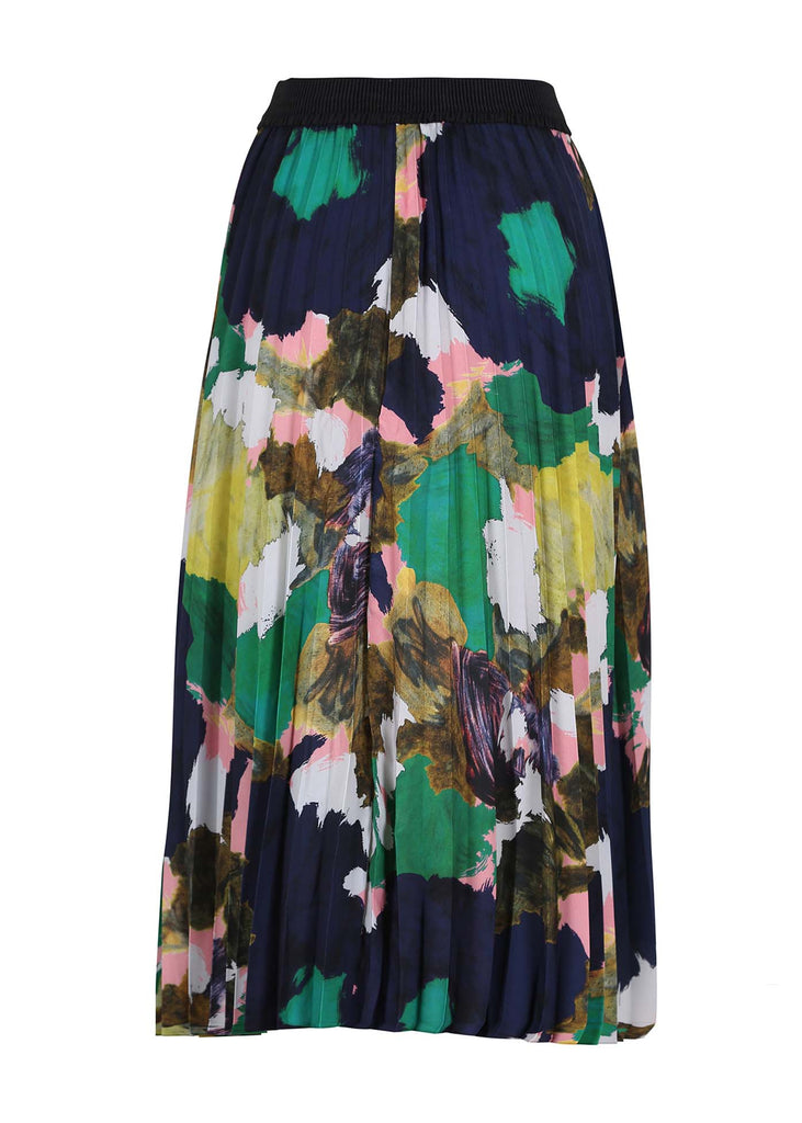Olga de Polga pleated skirt in Forest Fiorella print. Back view