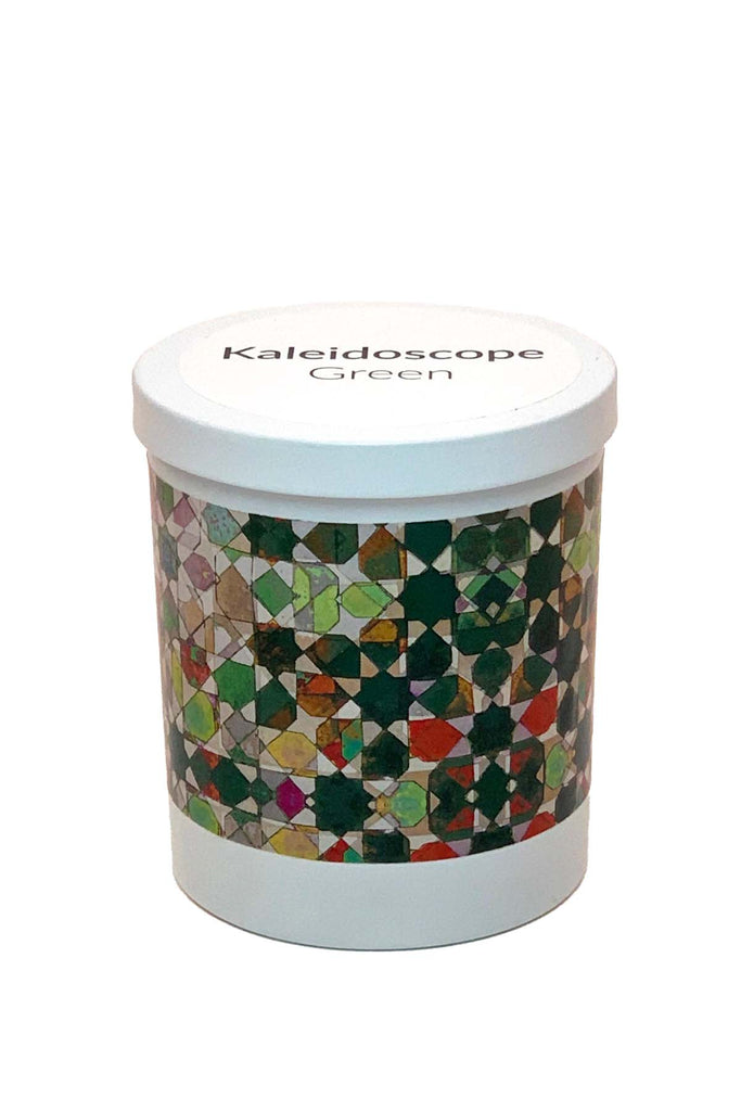 Olga de Polga's Kaleidoscope Green Candle – Gardenia + Fresh Basil