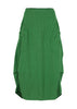 Milwaukee Fiesta Skirt Emerald Green in Slub Linen