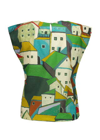 Pueblito Tee Green in Cotton