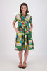 Pueblito Villa Dress Long Green in Cotton