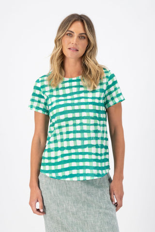 Rosa Top Green in Cotton