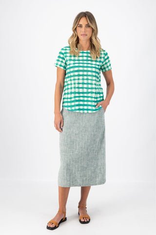 Rosa Top Green in Cotton