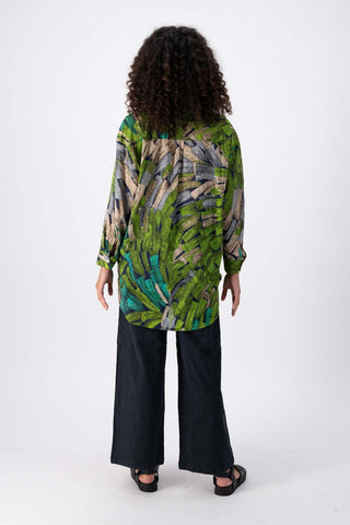 Vivant LAX Shirt Green in Cotton Voile