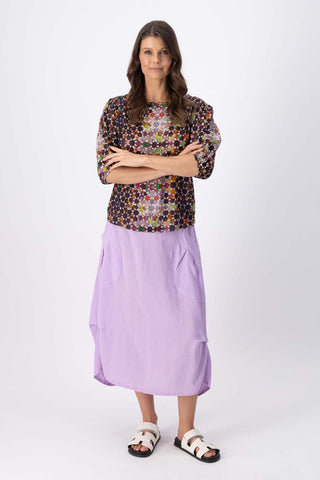 Kaleidoscope Blouse Grey in Seersucker